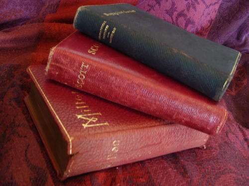 LOT OF 3 VINTAGE GILT-EDGED DECORATIVE BOOKS