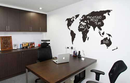 wall;art;decor;world;map;chalkboard;writeable;stickers