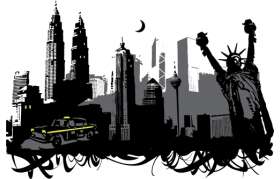 Vinyl Wall Art / New York Skyline