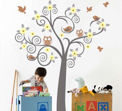 Owl Tree Huge!!! Vinyl Wall decal art sticker tattoo for kids and baby rooms nursery.
