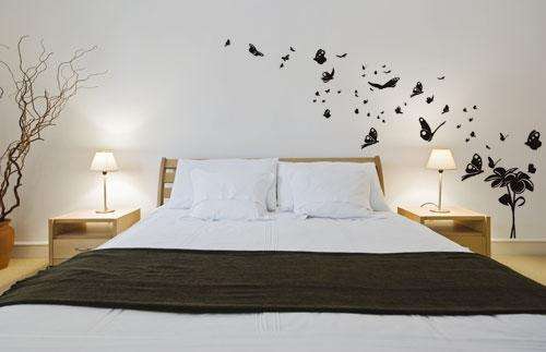 Wall decal- Fly away butterflies and flower Vinyl Wall art sticker tattoo for all rooms.