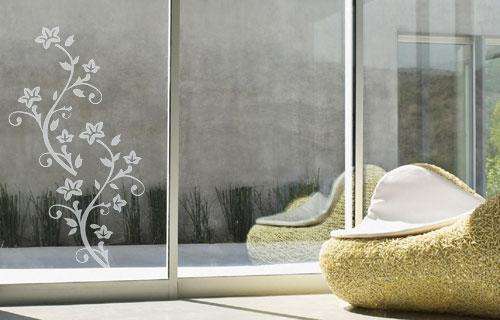 Wall decal- Floral frosted/ sandblasted Vinyl Wall art sticker tattoo for all room windows.
