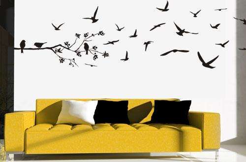 Wall decal- Fly away birds Vinyl Wall art sticker tattoo for all rooms.