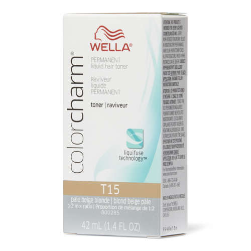 Wella T15 Pale Beige Blonde Hair Toner and Nu Lite Developer Combo