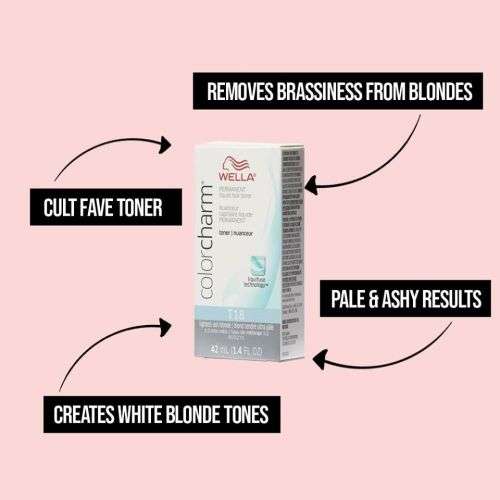 Wella T18 Lightest Ash Blonde Hair Toner + Nu Lite Developer Combo