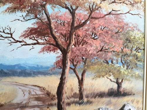 Original Oil Painting by renowned Rhodesian Artist Joan Evans (1905 - 1985)
