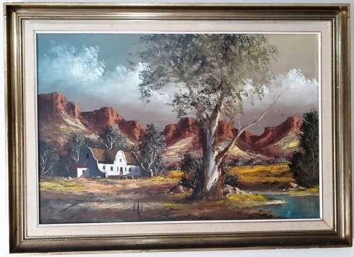 Stunning Large Oil Painting by South African artist Keith Faure (1944 -     ) c.1960