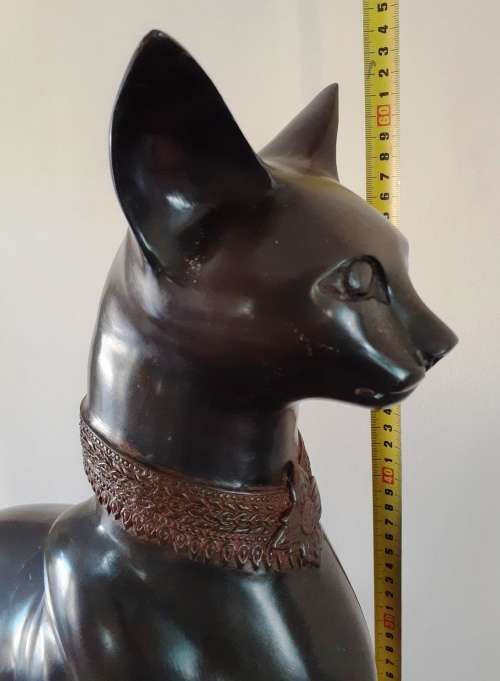 Stunning Pair of Bronze Cat Statues (c.1930) by Artist A. Tiot