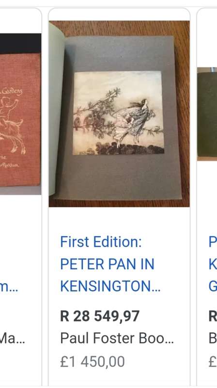 Rare Antique Book - Peter Pan in Kensington Gardens  - Printed 1909