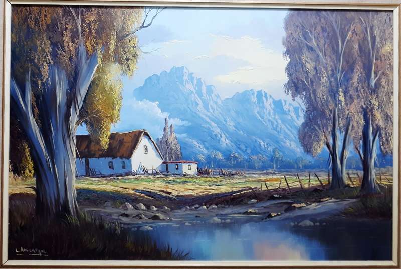 Oil Painting by SA Master Artist L. Albertyn (1931 - 2011) ~ Offers Welcome ~