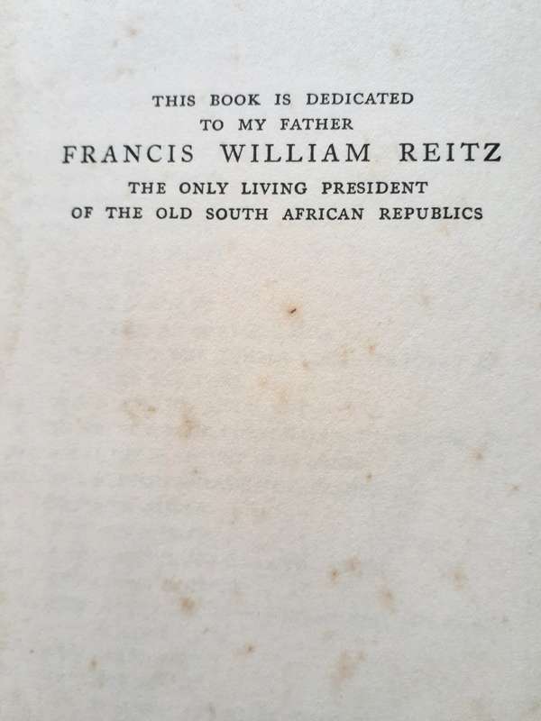 Rare Anglo Boer War Book by Deneys Reitz - Son of Free State President FW Reitz
