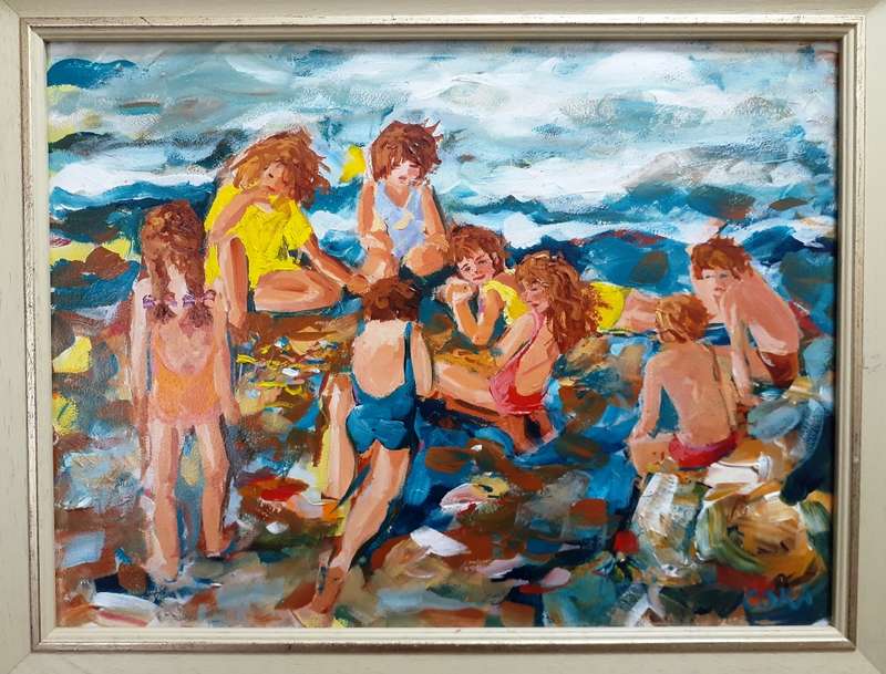 Original Framed Oil Painting by SA Artist Cora