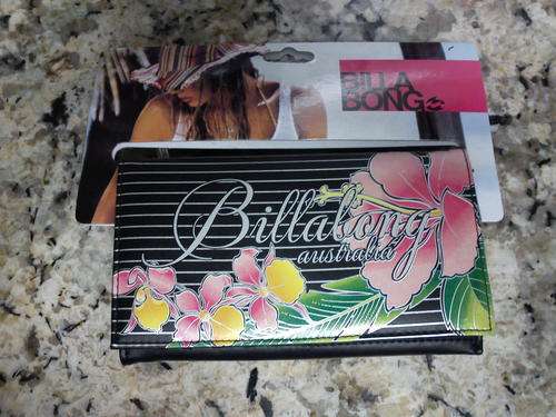 Billabong Leather Wallet Great Gift!!!!!!