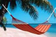BAHAMAS COTTON & WOODEN BAR HAMMOCK