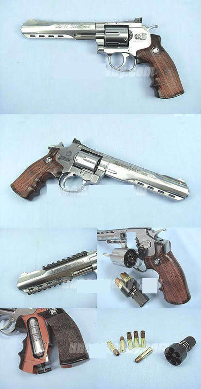 High Powered Co2 - GAS Revolver 6 inch - Full Metal!! over 500FP