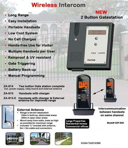 NEW WIRELESS INTERCOM - 2 BUTTON GATESTATION