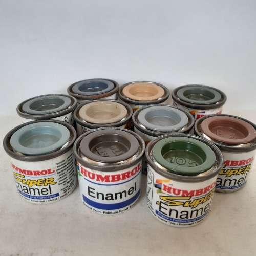 Humbrol Paint mixed lot of 10 different colours in Tins