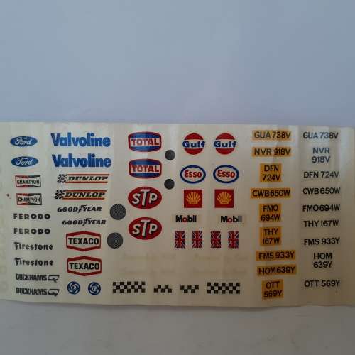Scalextric Waterslide Transfers