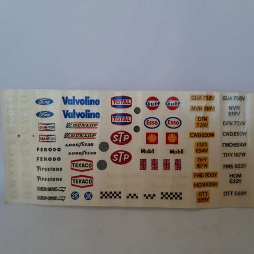 Scalextric Waterslide Transfers