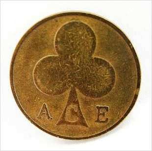 Vintage Ace Of Clubs Gaming Casino Token