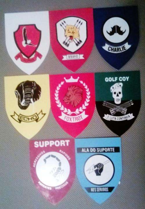 VERY RARE ! 32 Battalion Collection of Unit / Company Colours Displays