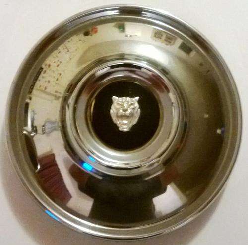 Vintage & Original Chromed Jaguar Wheel caps x 2. One bid for Both.