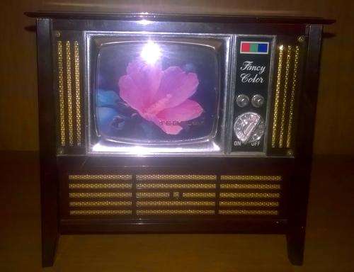 Vintage TEDELEX Mini Colour TV Musical Box Model No.TVM-22. Made in Japan, Working