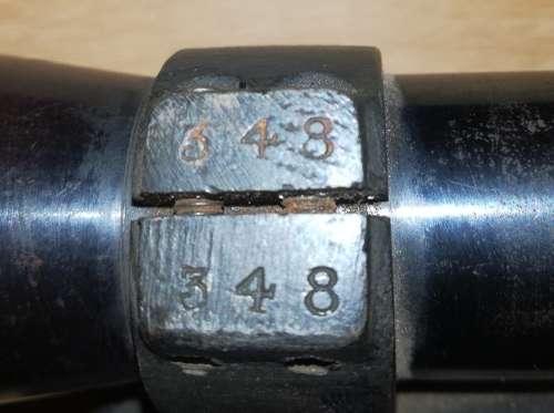 WW II RIFLE SCOPE STAMPED HBM & CO. NO.32 MK II with MOUNTING BRACKET.