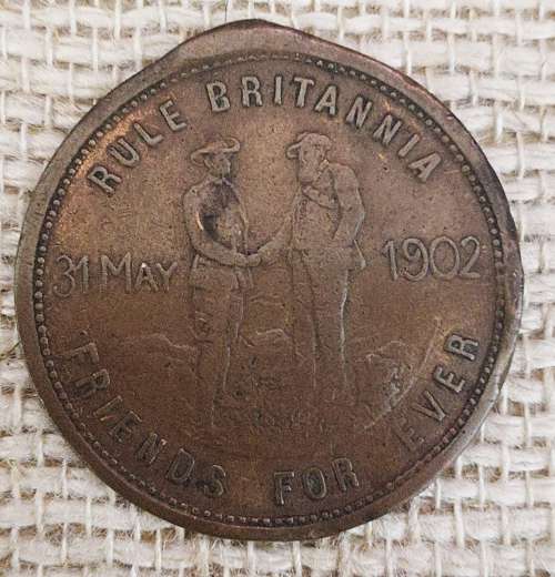 Very Rare, Peace Treaty of Vereeniging 31 May 1902 Medallion. As per pictures