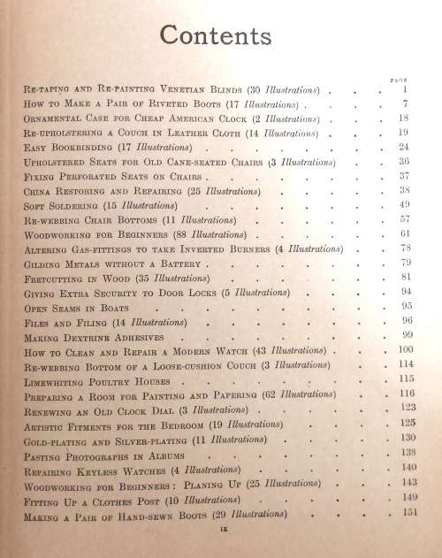 3 x Volumes of The Amateur Mechanic. A practical guide for the handyman. Hardcovers. 1920's