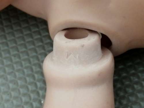 Composite Baby Doll. Bisque / Porcelain . 22cm tall. No damage