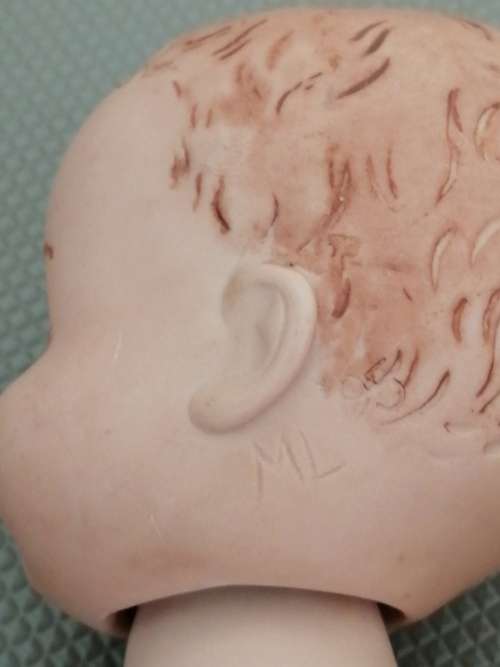Composite Baby Doll. Bisque / Porcelain . 22cm tall. No damage
