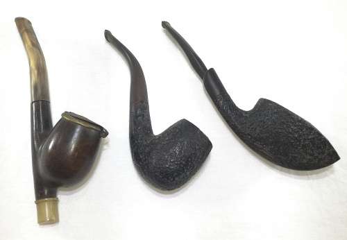 Collection of 3 Tobacco Smoking Pipes