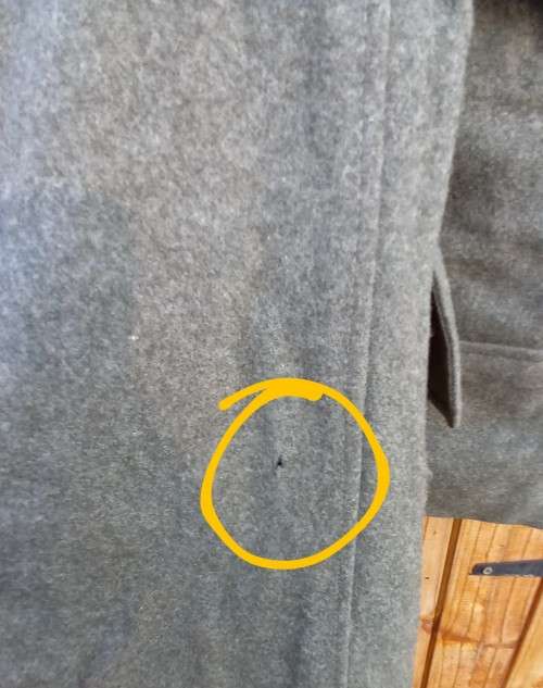 WW2 Swedish Wool Great Coat Grey in Large. Marked 1943