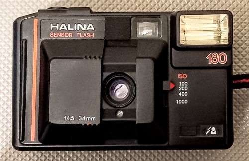 Halina Sensor Flash 180, 35mm Film Camera.  Read Description