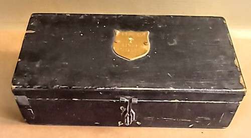 SADF 4 Signals Squadron Wooden Box. 35cm x 17cm x 11cm