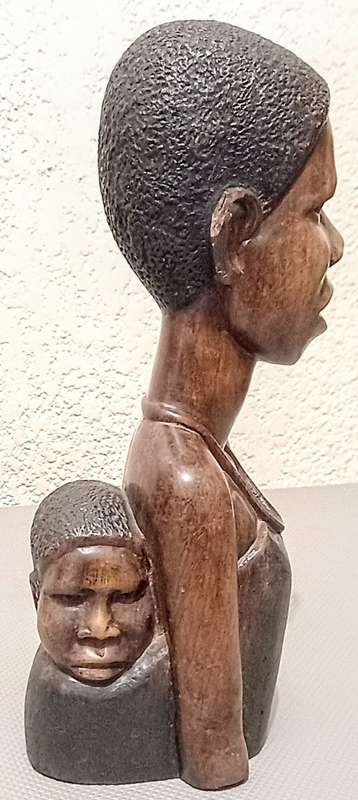 Beautiful Solid Wood Carved Statue. 29cm Tall