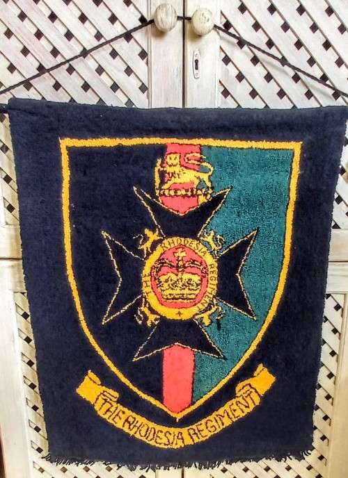 The Rhodesia Regiment Wool Needlework Stitched Wall Hanging. 73cm x 60cm