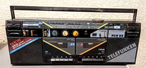 Vintage Telefunken PCR 55 Black V Boom Box. Read description