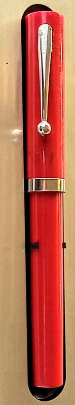 Red and Silver Sheaffer Fountain Pen with 2 extra Nibs and 5 Refills