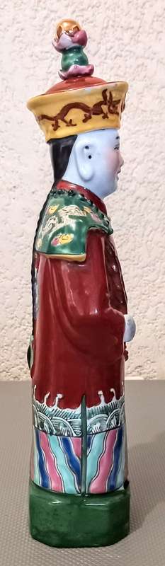 Antique Chinese Porcelain Figure, Etched Markings. 31cm Tall