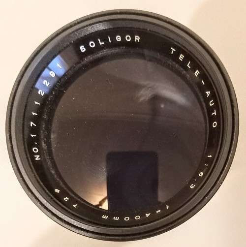 Soligor Tele Auto Lens. 400mm. 1:6.3 Nikon Mount in working condition