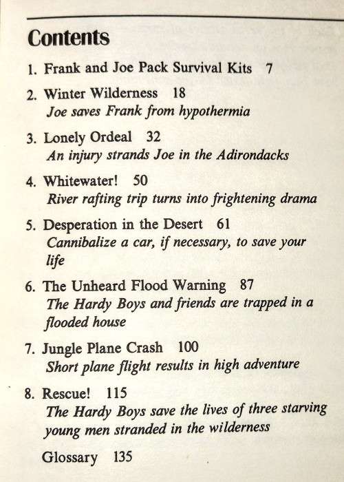 The Hardy Boys Survival Handbook. Hardcover. 1981