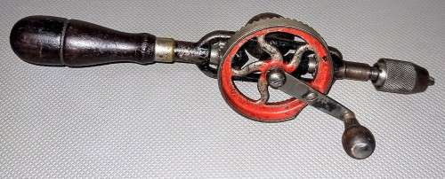 Unbranded Vintage Hand Cranked Drill. 32cm Length including the Chuck