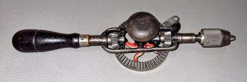 Unbranded Vintage Hand Cranked Drill. 32cm Length including the Chuck