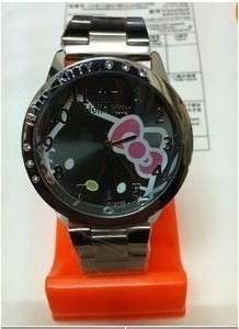 Lovely Crystal  Hello Kitty Quartz  Watch Black