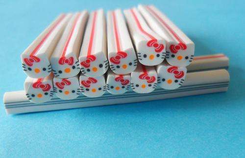50 x HELLO KITTY FIMO CANE ROD STICKS DIY SLICE TIPS NAIL ART DECORATION