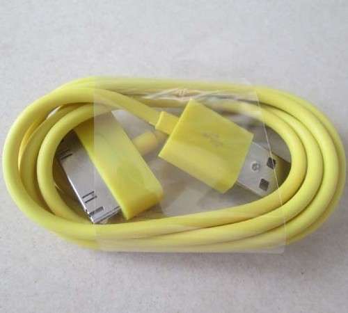 COLOR USB DATA SYNC/CHARGERS FOR IPHONE 3/3G/3GS/4/4G/4S/IPOD TOUCH, IPAD1,IPAD2 - YELLOW