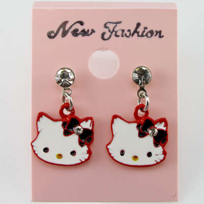 *CLEARANCE SALE* HELLO KITTY EARRINGS - RED & WHITE
