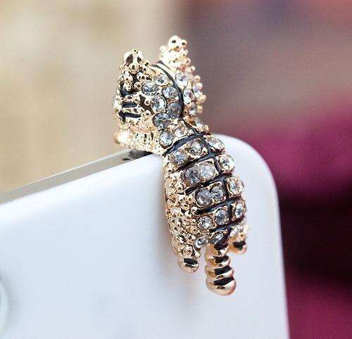 CLIMBING TIGER CLEAR CRYSTAL 3.5 MM  EARPHONE ANTI DUST PLUG